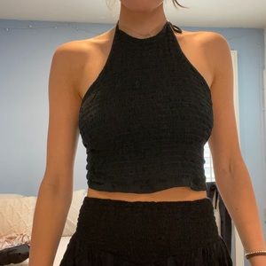 Brandy Melville Smocked Halter Top